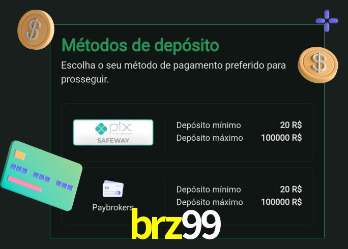 O cassino brz99 oferece uma grande variedade de métodos de pagamento